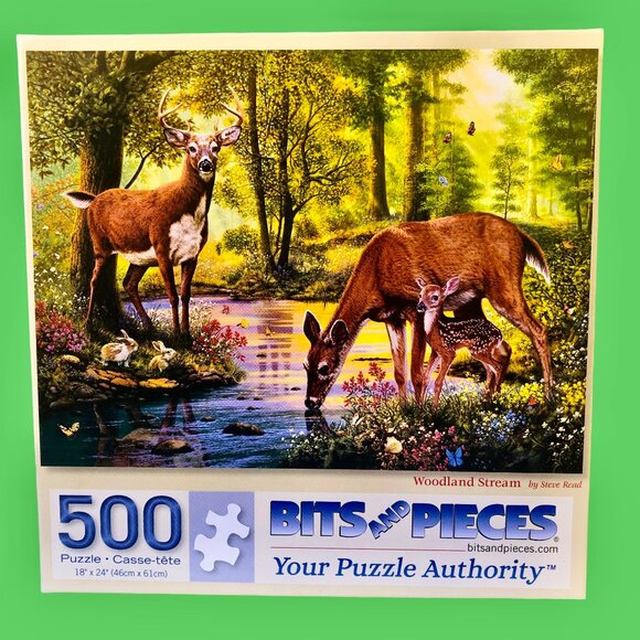 Bits & Pieces Puzzle Lot of 4 Puzzles 500 Pieces Scenery Horses Deer Ducks Birds - Picture 3 of 11